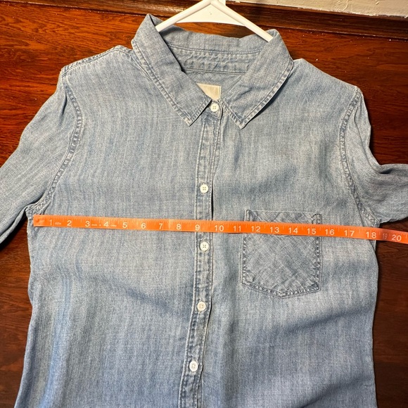 Rails Ingrid Tencel Linen Blend Denim Shirt - Small - Chambray Indigo - Picture 5 of 13